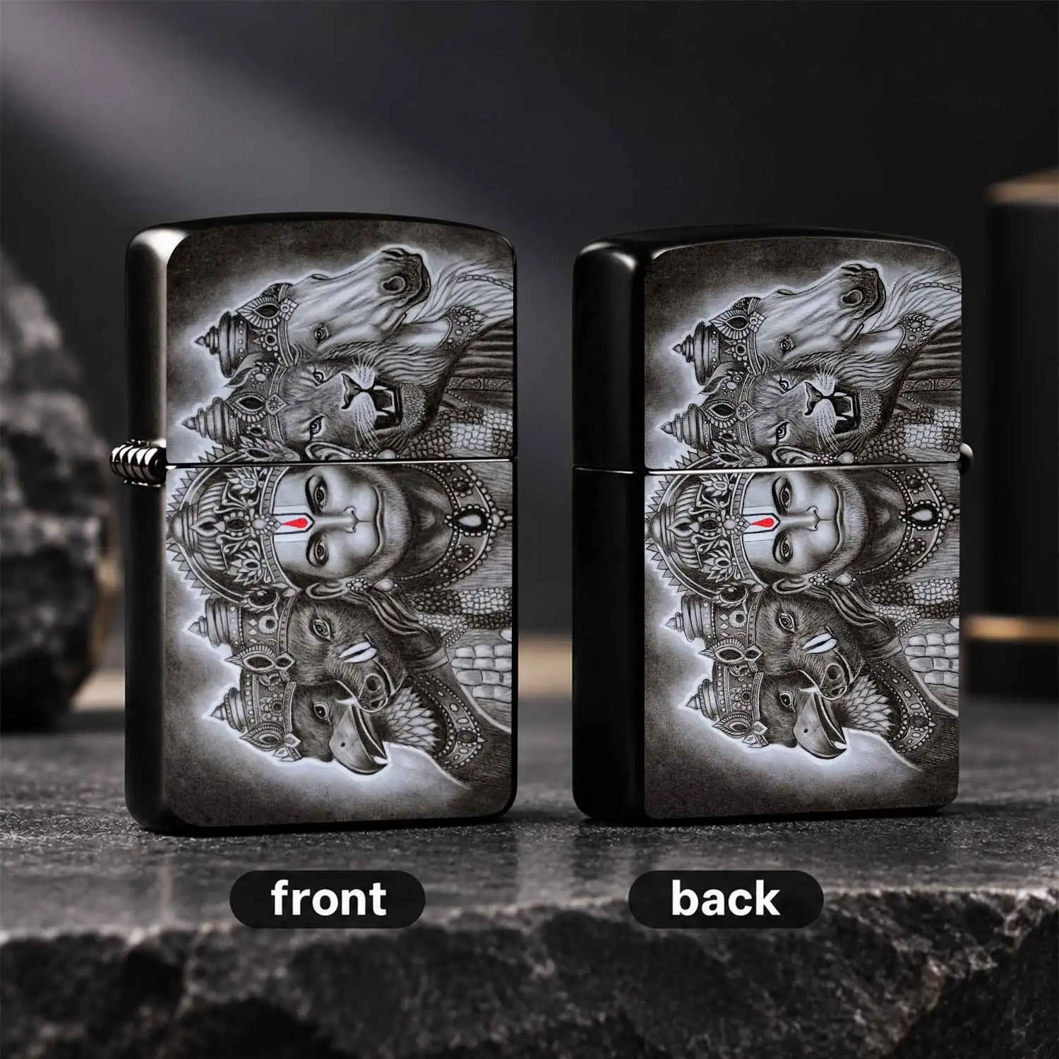 Creative Panchamukhi Hanuman Themed Lighter, Exquisite Hindu Myth Art Decor, Portable Ignition Tool For Outdoor Camping, Candle Incense Lighting, Unique Cultural Festival Gift For Daily Multi-Scene Application A Humorous And Interesting Lig