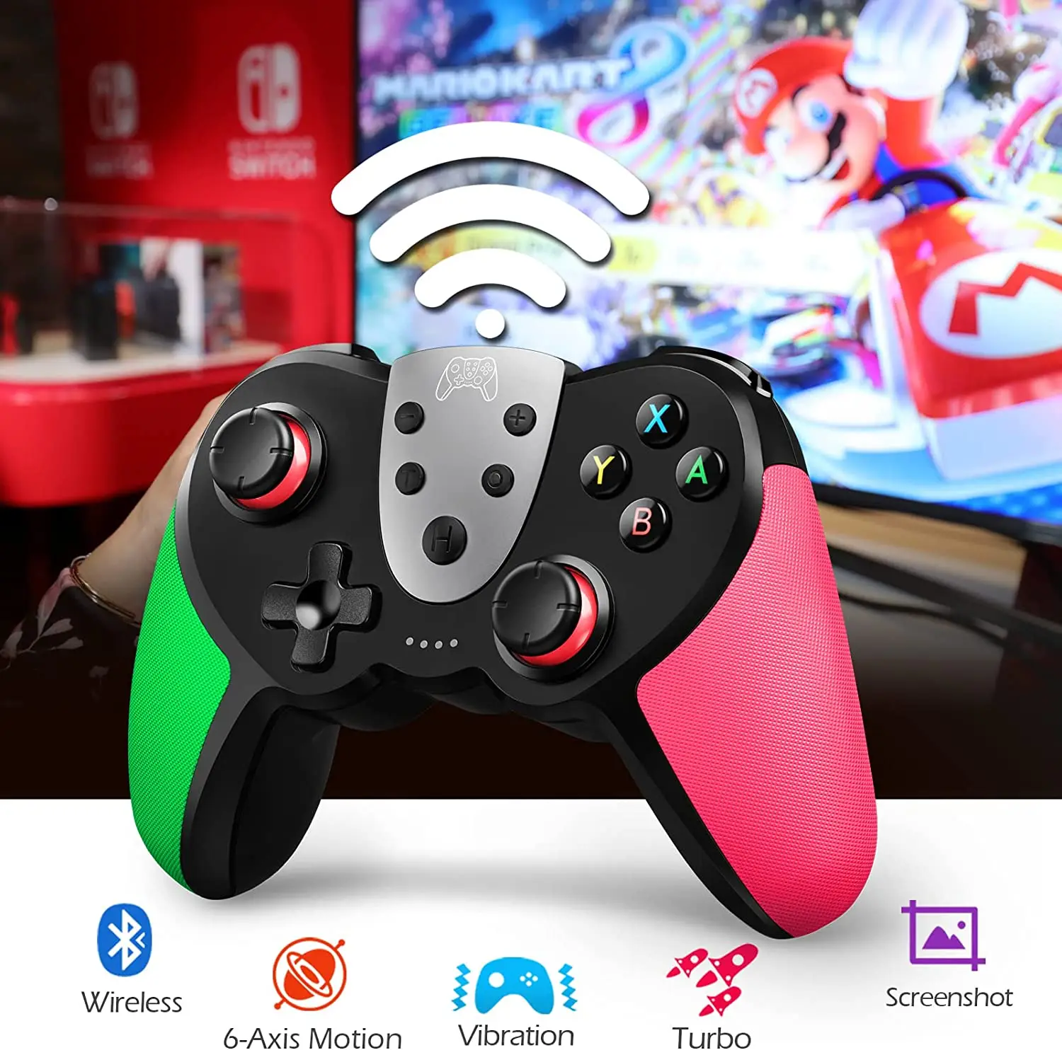 NFC/Amiibo 付きスイッチコントローラー用ワイヤレスプロ