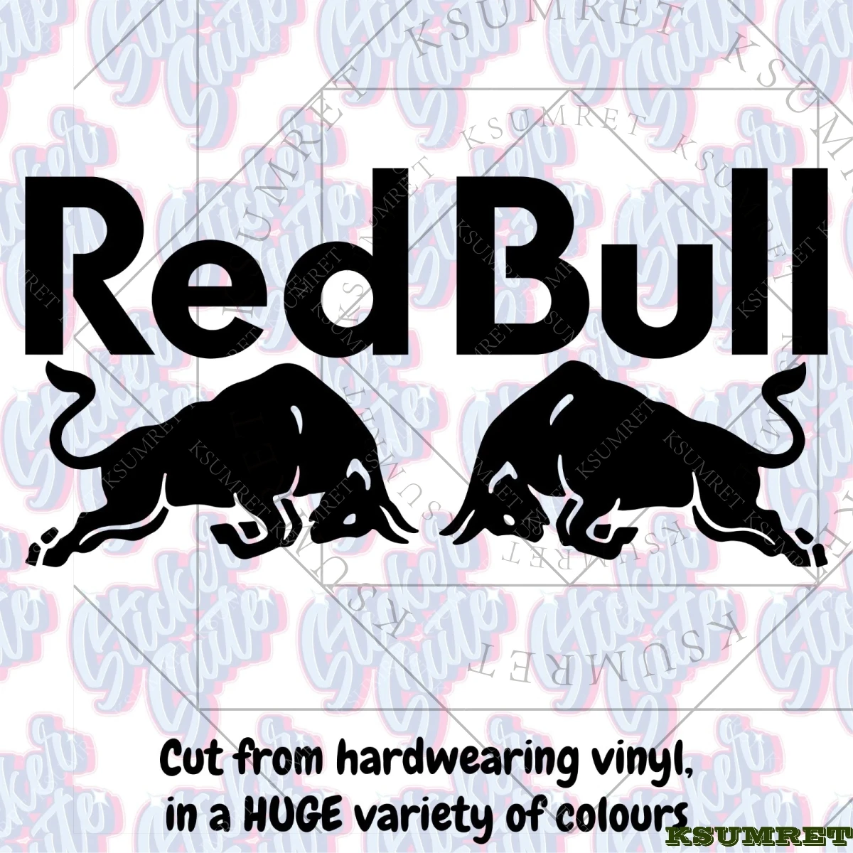 الفينيل لملصقات دراجة نارية ريد بول خزان صائق خوذة الشعار