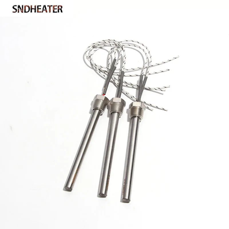 SNDHEATER 1pc 20mm/DN15 G1/2 Thread Cartridge Heater DC Low-power 50-200W Electric Heating Tube Single-ended Heating Tube 12/24V