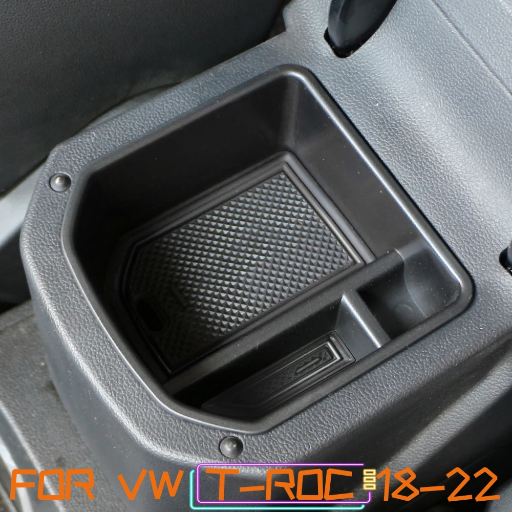 ABS Armrest Central Storage Box Container for VW T-Roc Troc 2017 - 2023 Console Glove Organizer Case Styling