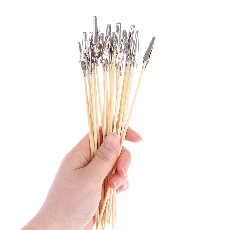 20Pcs Wood And Metal Painting Stand Alligator Clip Stick Modeling Tool for Airbrush Model Part