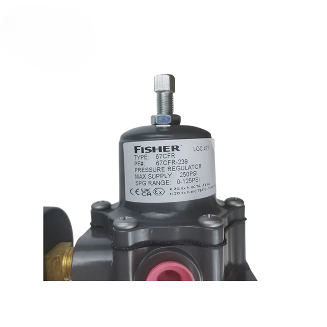 Fisher 0-125PSL 1/4 NPT Rugged Construction Type 67CFR-239 Instrument Supply Regulator Pressure Regulator