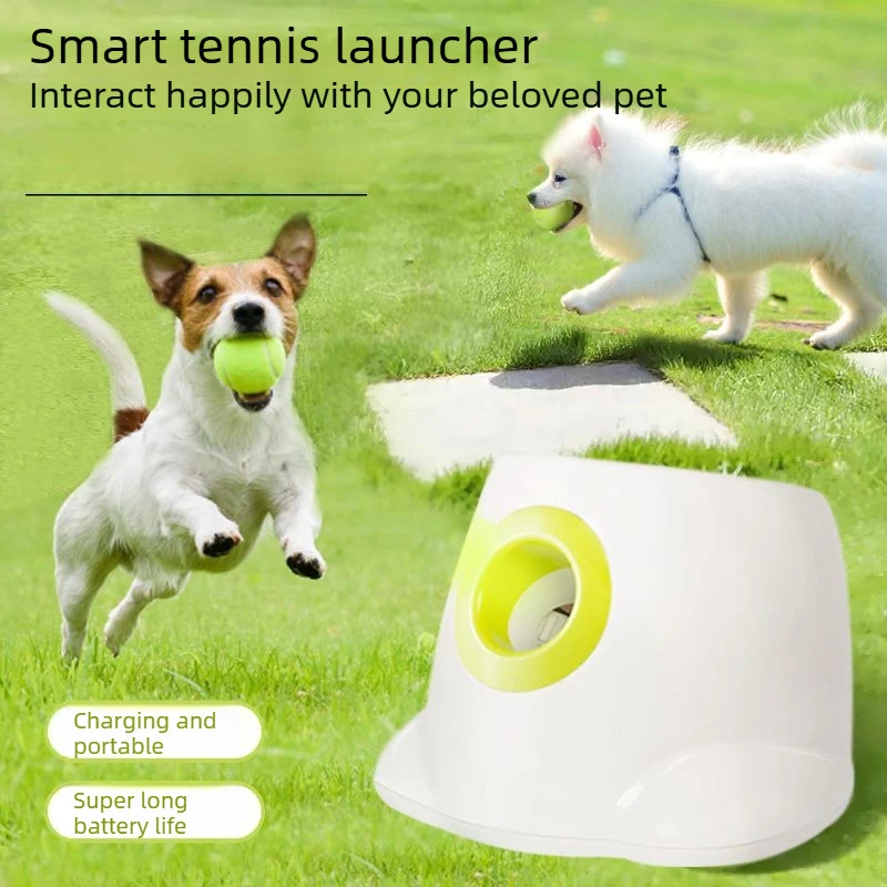 Automatic Dog Ball Launcher Pet Interactive Toy Tennis Ball Machine Ball Dispenser For Dogs Cats Interactive Play
