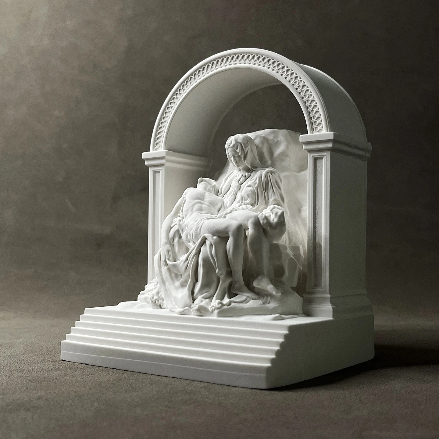 Replica of the Sculpture 'Pieta' by Renaissance Artist Michelangelo, Plaster Decorative Ornaments