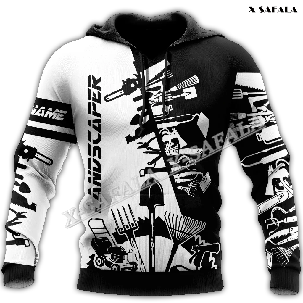 

Shovel Landscaper Custom Text 3D Print Zipper Hoodie Men Pullover Sweatshirt Hooded Jersey Tracksuits Outwear Apparel