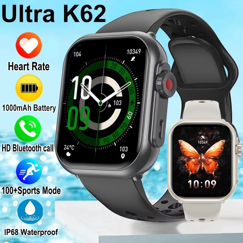 

For iOS Watch Ultra 2 1000mAh Smart Watch Men Women 1.85-inch HD Full Touch AMOLED Screen Waterproof Bluetooth Call Smartwatch