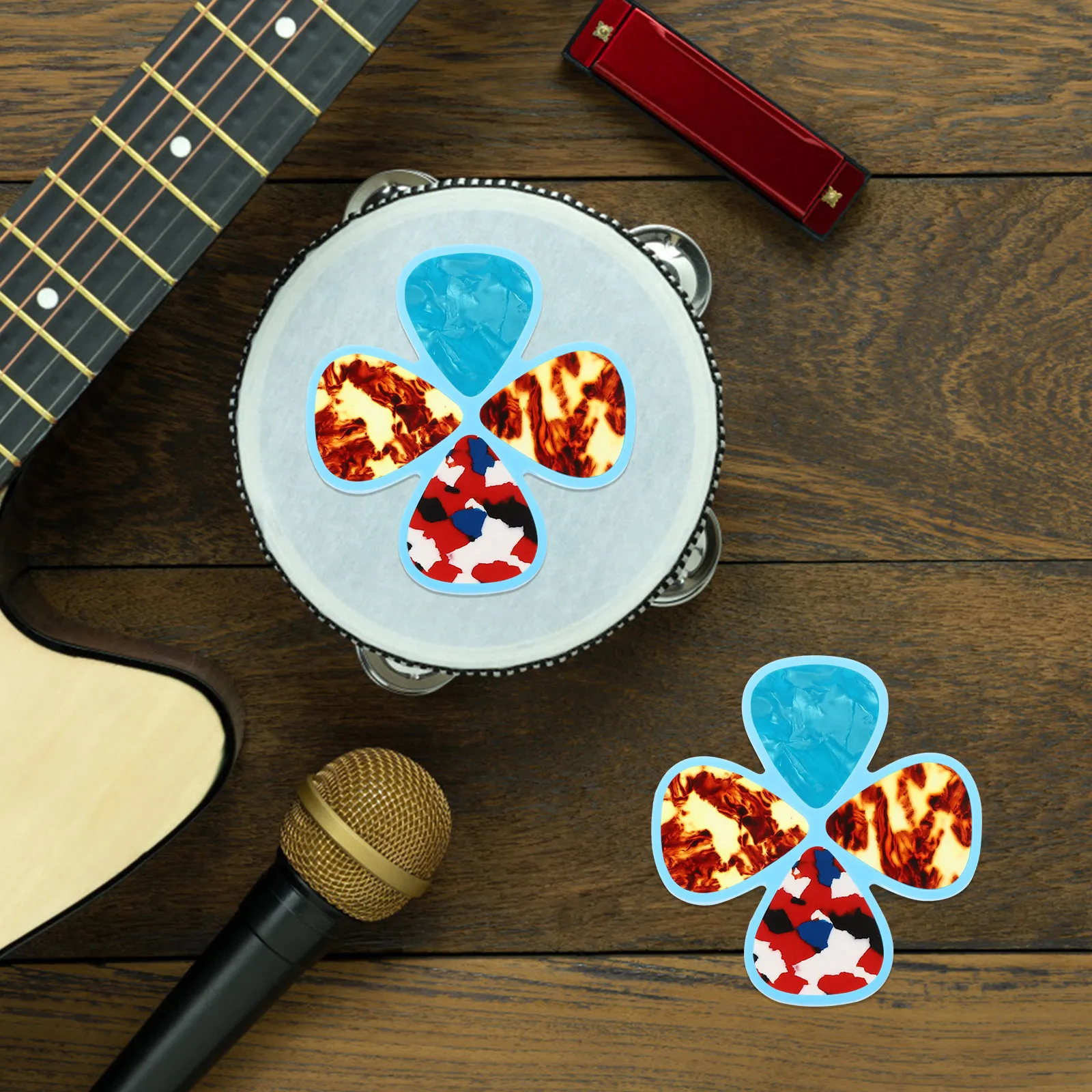 

5Pcs Guitar Pick Silicone Mold High-Quality Flexible DIY Epoxy Resin Mold for Handmade Plectrums Earrings Pendants Scrapbook