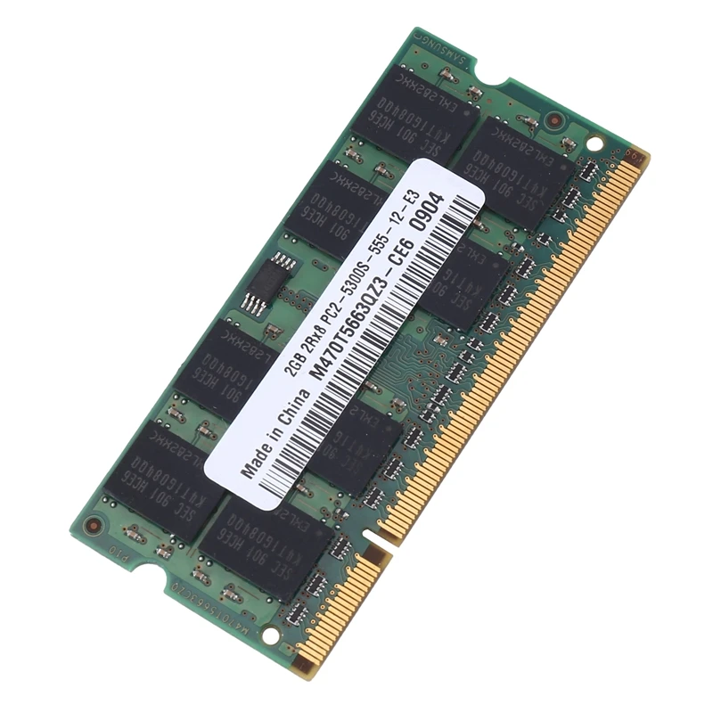 DDR2 2GB RAM Memory PC2 5300 Laptop RAM Memoria SODIMM RAM Accessories Component 667Mhz Memory 200Pin RAM Memory