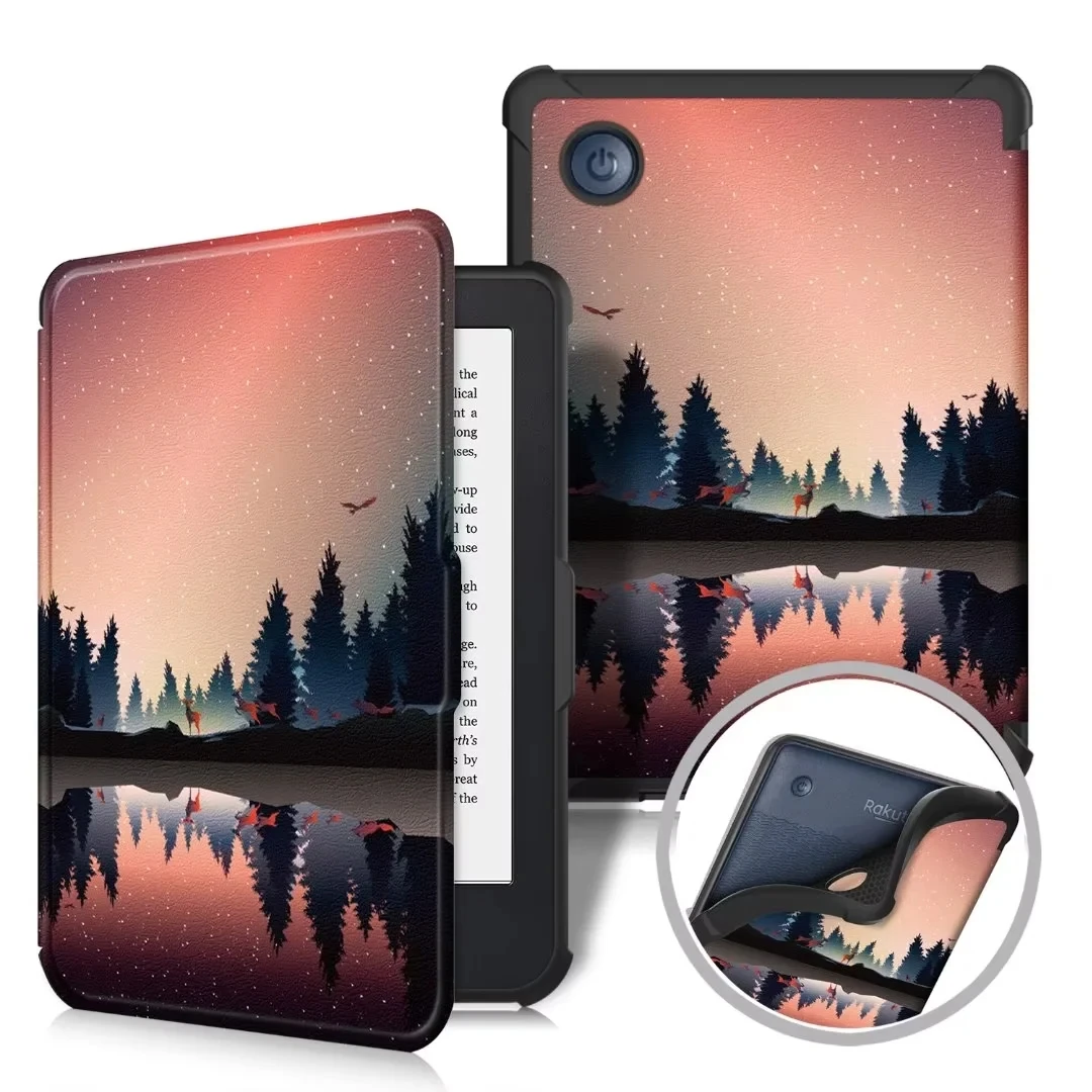 For KOBO Clara 2e 2022 Case Slim Magnetic PU Leather Soft Back Shell Funda For Kobo Clara 2e 6 inch Cover eBook Case Auto Wake