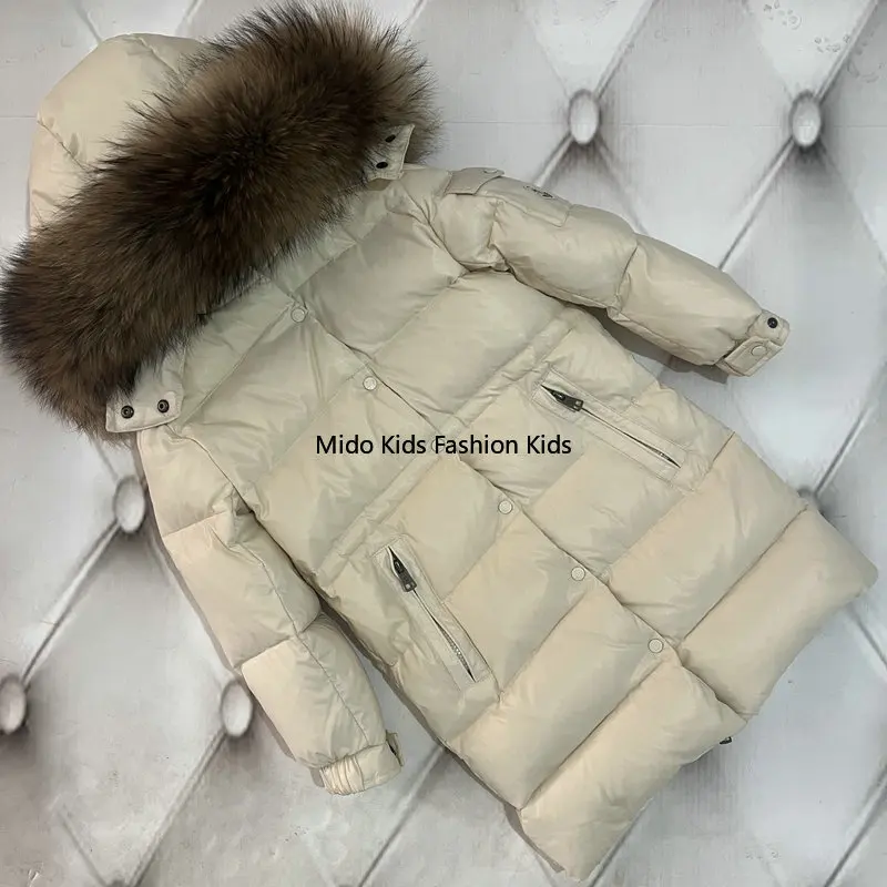 Children's Winter Tops New Season Children's Down Jackets White Duck Down Thickened Boys' and Girls' Down Jackets