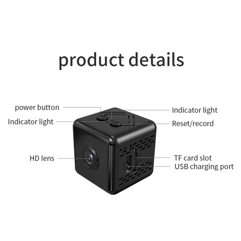 X6D Mini WiFi IP Camera Built-in Battery 1080P Wireless Home Security HD Surveillance Micro Camera Support Hidden TF Card