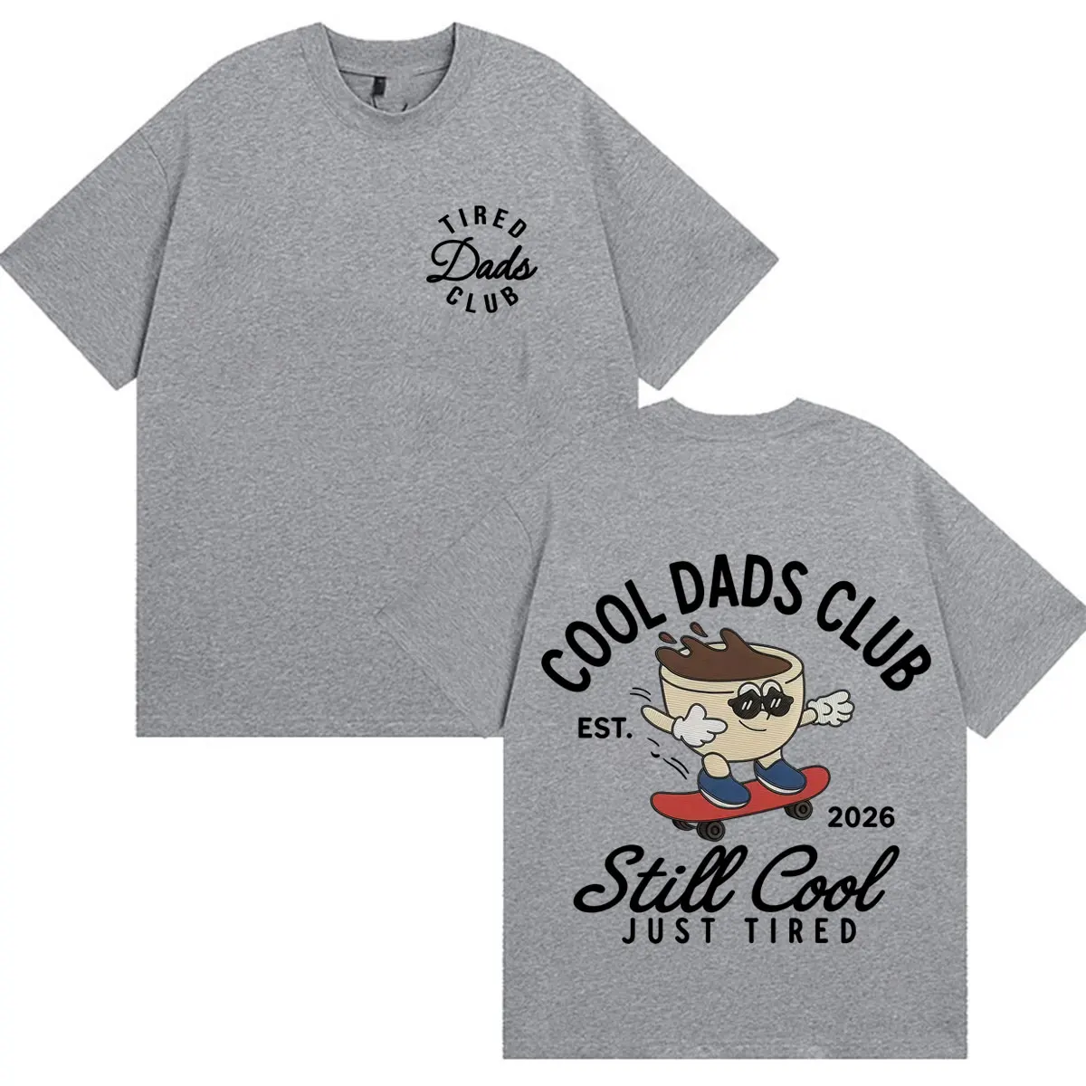 Cool Dads Club Coffee Just Tired 2026 Funny Meme Men's  womenT-shirt Summer Hot Sale Tees O-Neck Harajuku  Short Sleeve T Shrits