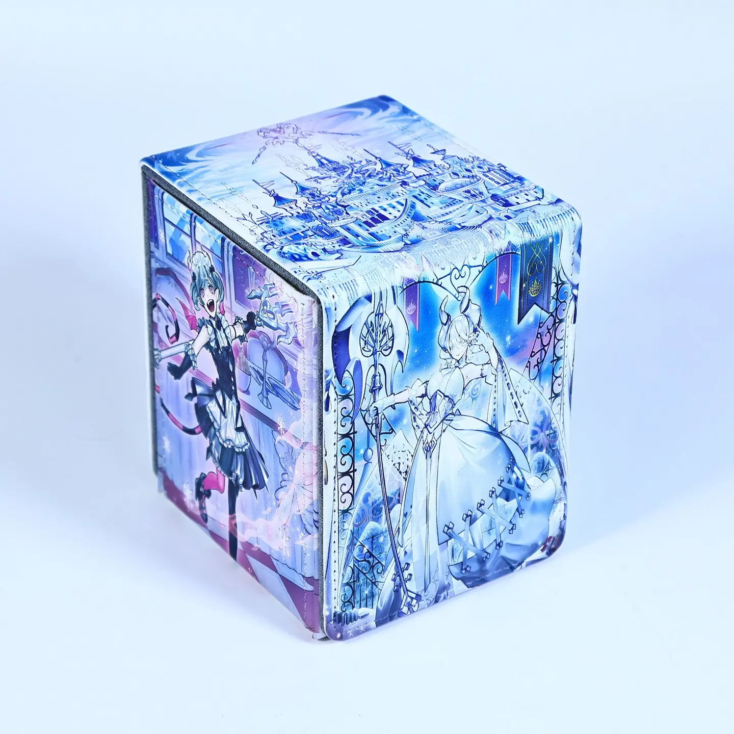 Yu-Gi-Oh! Lovely Labrynth of The Silver Castle Diy Card Box Leather Magnetic TCG OCG Game Collection Card Storage Box Toy Gift