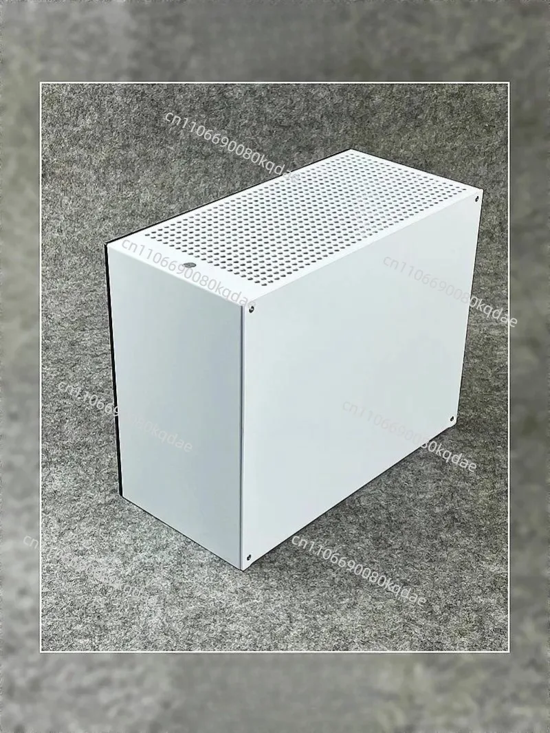 ITX MATX Mini Desktop Housing C2 All‑Aluminum Structure Side Transparent Chassis For Direct‑Mount GPU And ATX Power Supply