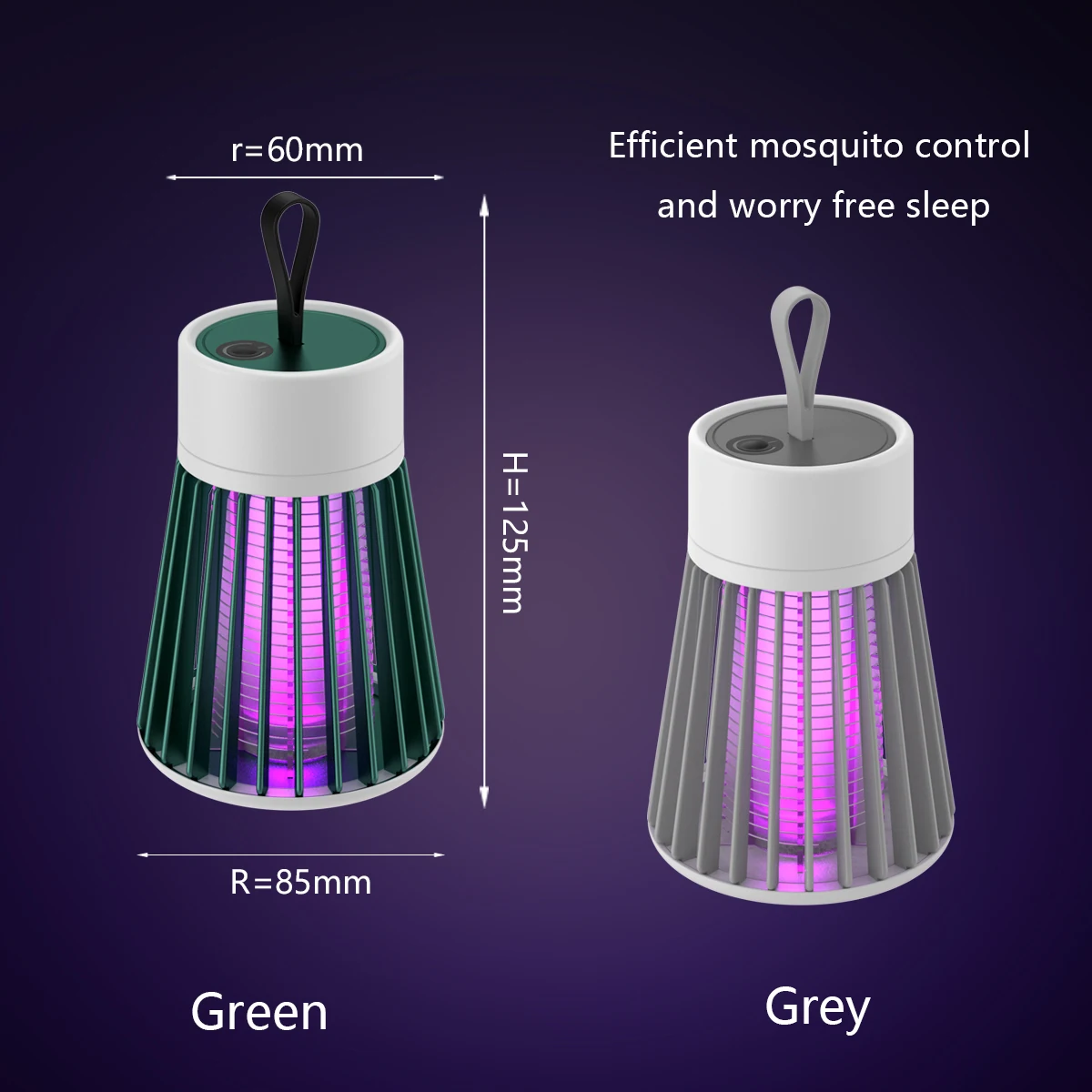 Rechargeable Electric Shock Mosquito Killing Lamp USB Portable Mute Mosquito Ultraviolet Lamp Household Insect Trap Effective