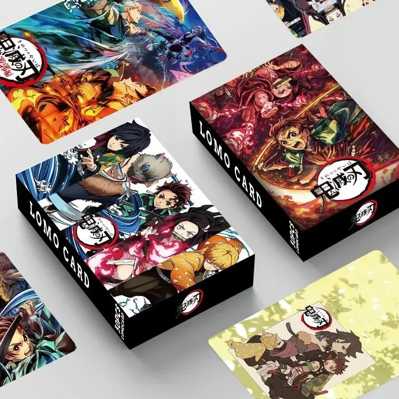 30 fogli/set Demon Slayer Kimetsu No Yaiba LOMO Card Mini cartolina Kamado Tanjirou biglietti di auguri carta fotografica collezione regalo