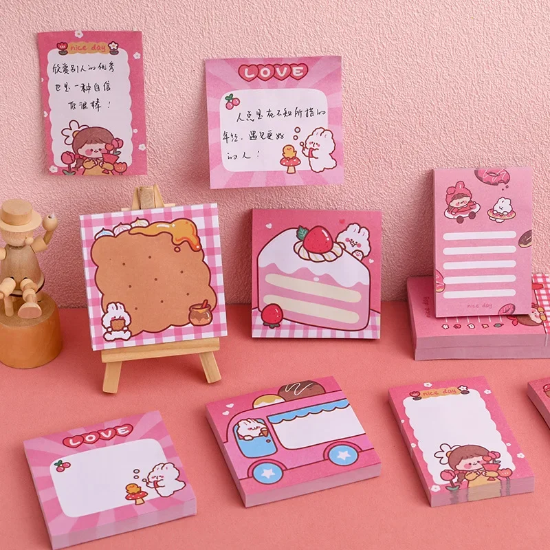Student Decorative Non - Sticky Notes, Cartoon Cute Notepad, Scrapbooking Diy Kawaii Diary, School Stationery
