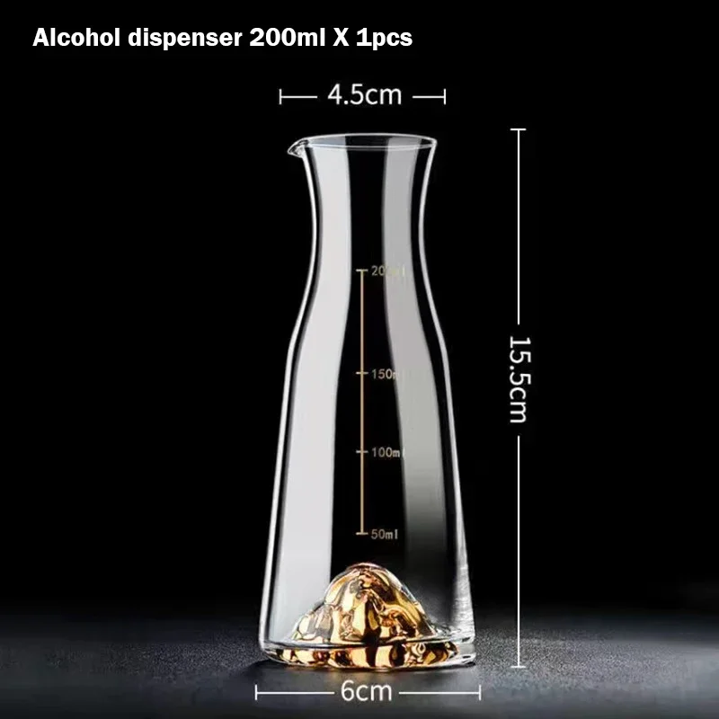 Weißweinglas-Set aus Goldfolie im chinesischen Stil, personalisierter kreativer Jinshan-Barzubehör-Dekanter, kleiner Schnapsbecher für zu Hause, Bar-Sets