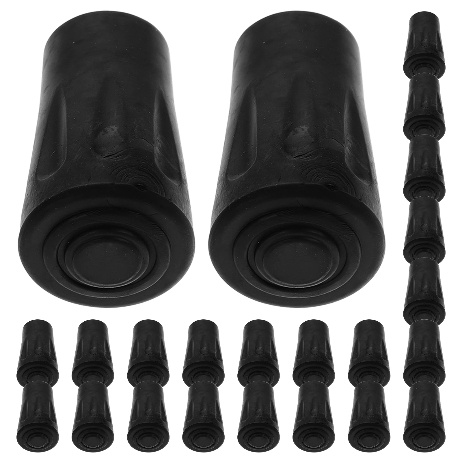 

50pcs Anti-slip Rubber Tips for Trekking Poles Hiking Sticks Cylindrical Absorbing Wear Resistant Floor Protection