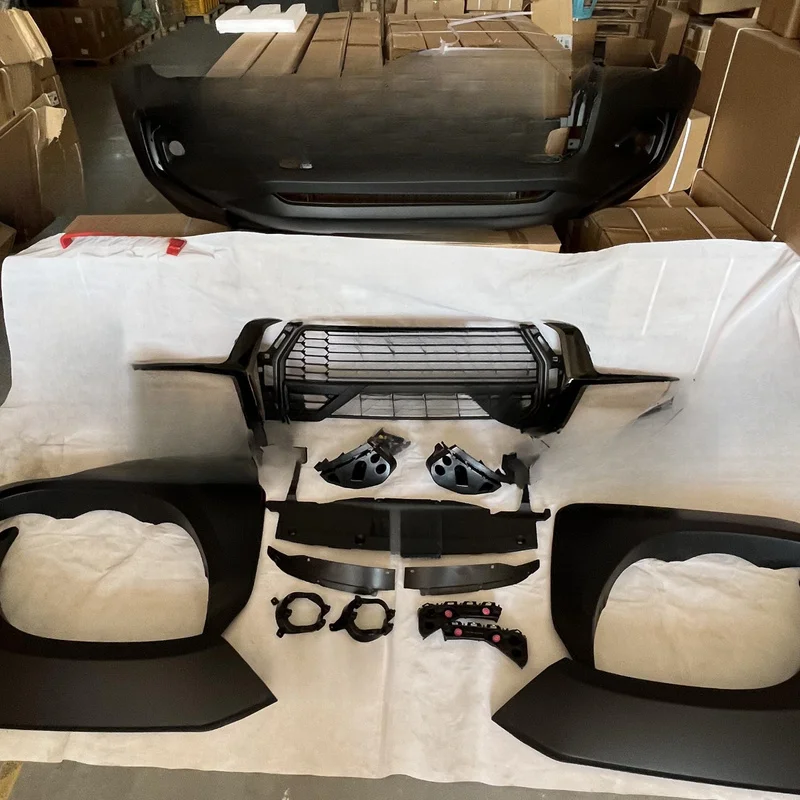 High Quality YORGA 4x4 Pickup Front Bumper Body Kit 2015-2020 Upgrade To 2021 GR Sport Style Exterior Mod Parts