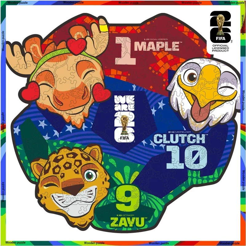 FIFA World Cup Wooden Puzzles for Adults Handmade DIY Toy Brain Training Toy Beautiful Home Decoration Gift for Puzzle Lovers