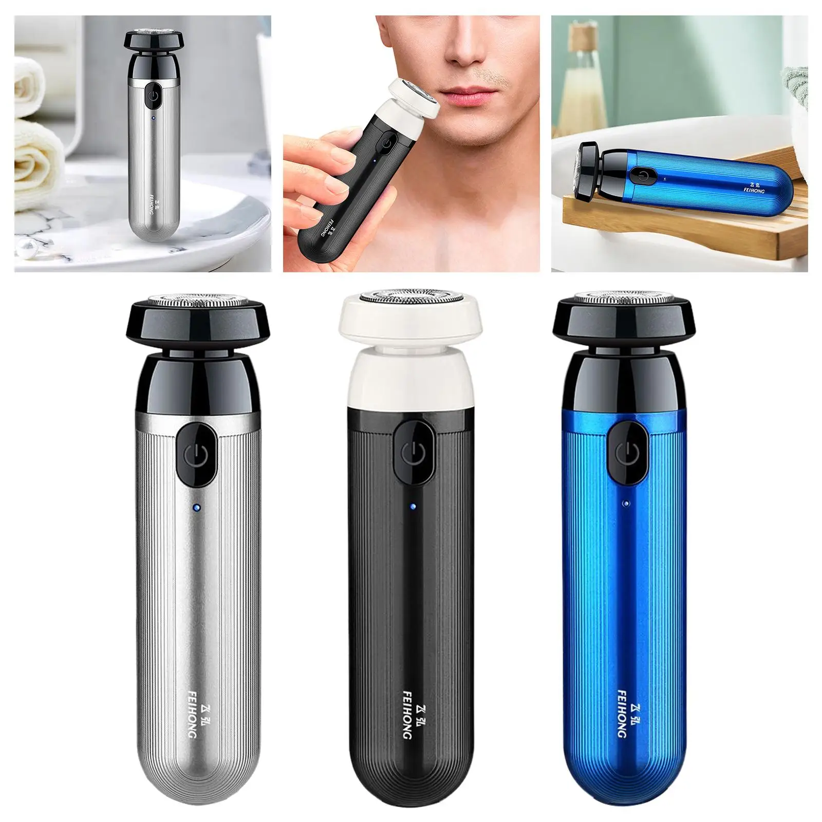 Мини-электробритва с беспроводным карманом 360° °   Головка поворотного лезвия