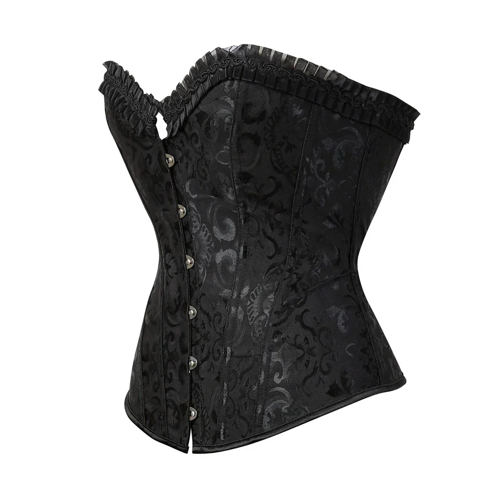 Corset Mini Skirt Bridal Bustier Floral Embroidery Corsets Lace Up Corsage with Tutu Holiday Outfits Graduation Party Plus Size