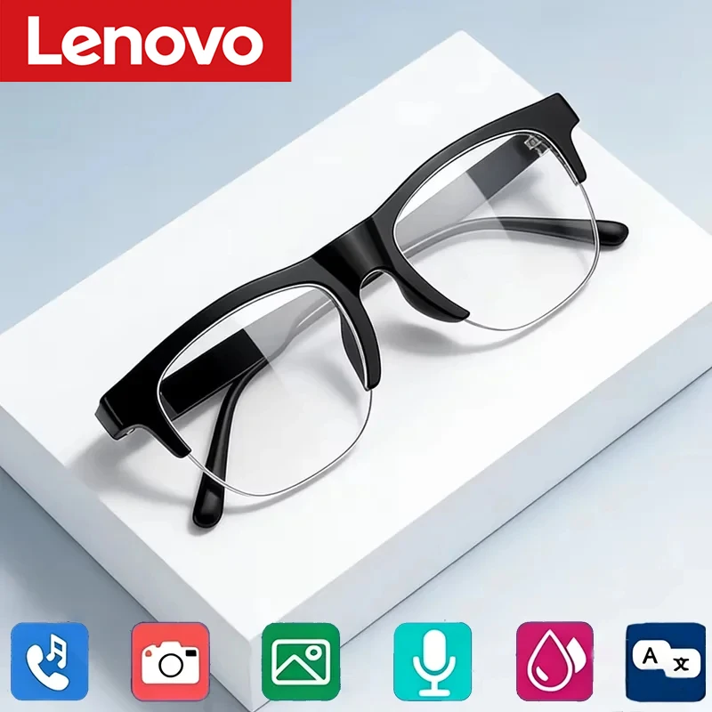 Lenovo KI-Smart-Brille 8K Fernbedienung Touch-Fotokamera Aufnahme Übersetzer Sprachassistent Kabellose Bluetooth-Brille