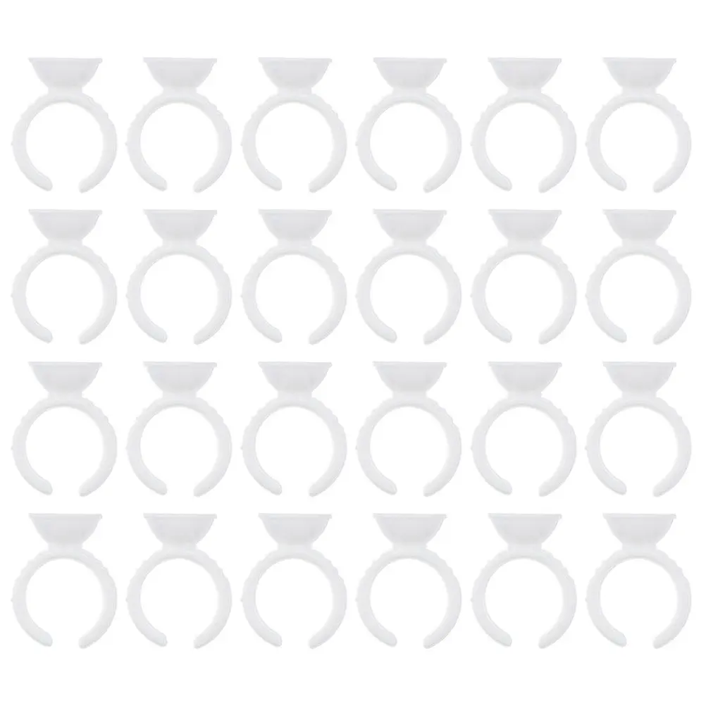 200Pcs Lash Glue Ring Cups Ring extension Tool Lightweight Tiny Glue Holder for Brooches Earrings Jewelry Grafting and