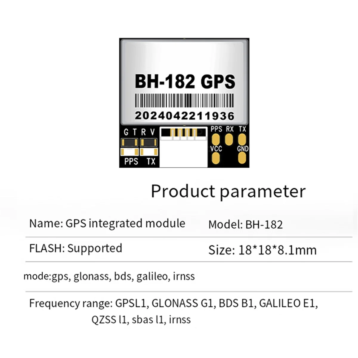 For Beitian BH-182 Module GNSS GPS Antenna Receiver Module for Long Range FPV Racing Drone Airplane F4 F7Flight Control