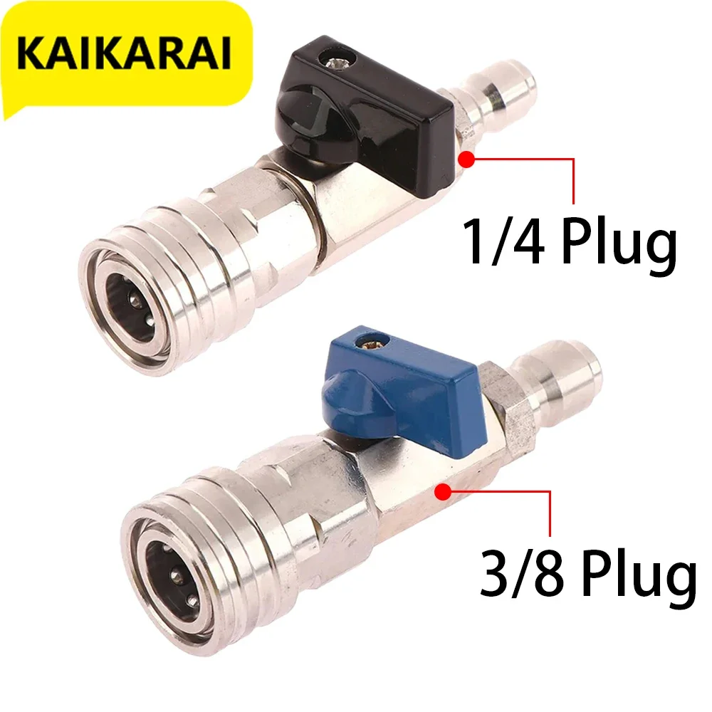 High Pressure Washer Ball Valve Kit With 3/8 or 1/4 Inch Quick Connector for Power Washer Hose Control Water Flow Switch