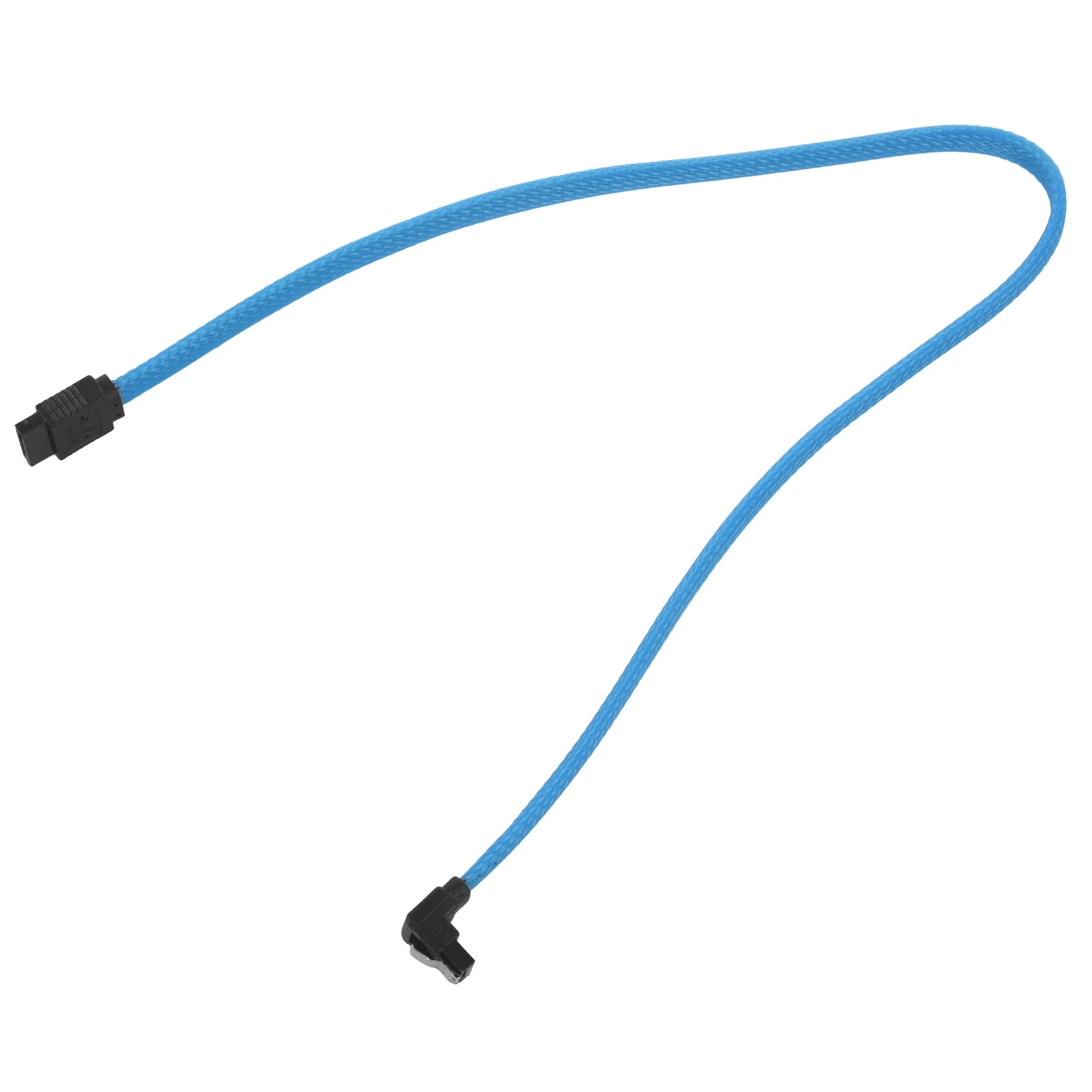 50CM SATA 3.0 III SATA3 7pin Data Cable 6Gb/s SSD Cables HDD Hard Disk Data Cord with Nylon Sleeved Premium Version(Blue)