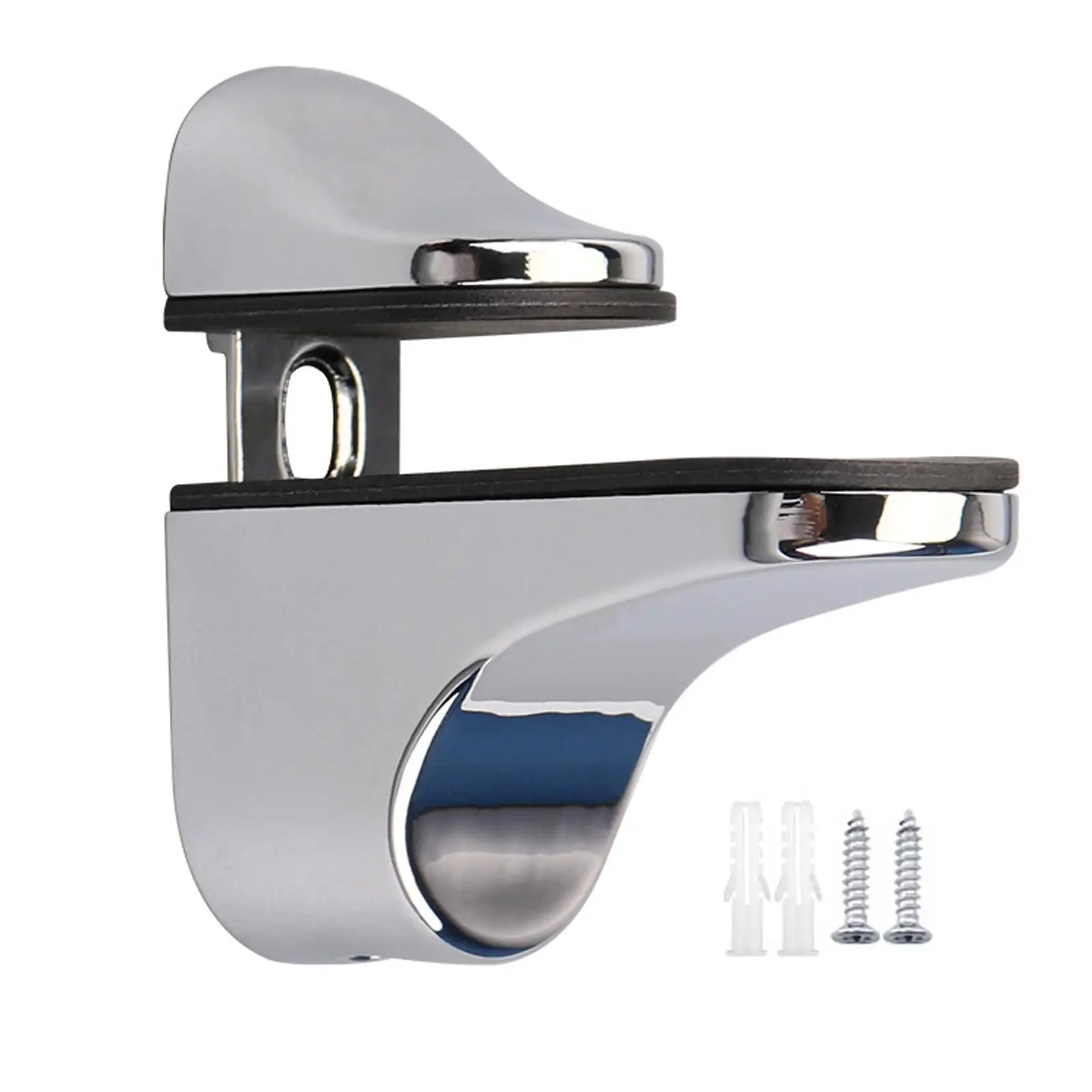 Glass Shelf Support Clamp for 3-21mm Wood with Screws Replacement for Bedroom Living Room Bookshelf Bedside Table Shelves