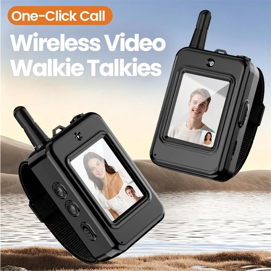 Kids Video Walkie Talkies, Rechargeable 2-Way Video Intercom with Built-in Camera & Display Screen, Portable Walkie Talkies for Boys & Girls, Indoor Outdoor Toys for Camping & Hiking