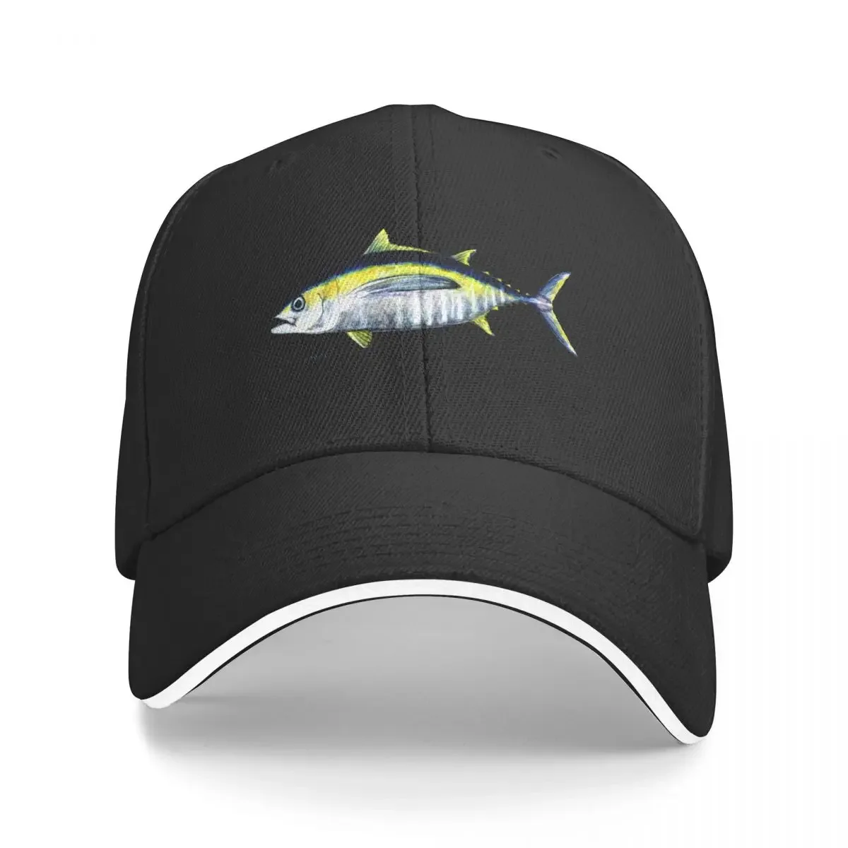 Bigeye Tuna, Watercolor Illustration, Fish, Sushi, Sashimi Baseball Cap Hat Luxury Brand derby hat party Hat Girl'S Hats Men's