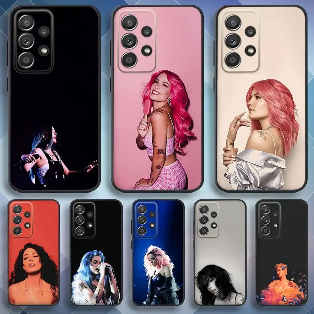 

H-Halsey The End Singer Phone Case For Samsung S 25,24,23,22,30,21,10,9,Ultra,Plus,Lite,FE,4,5 G Soft Black Case