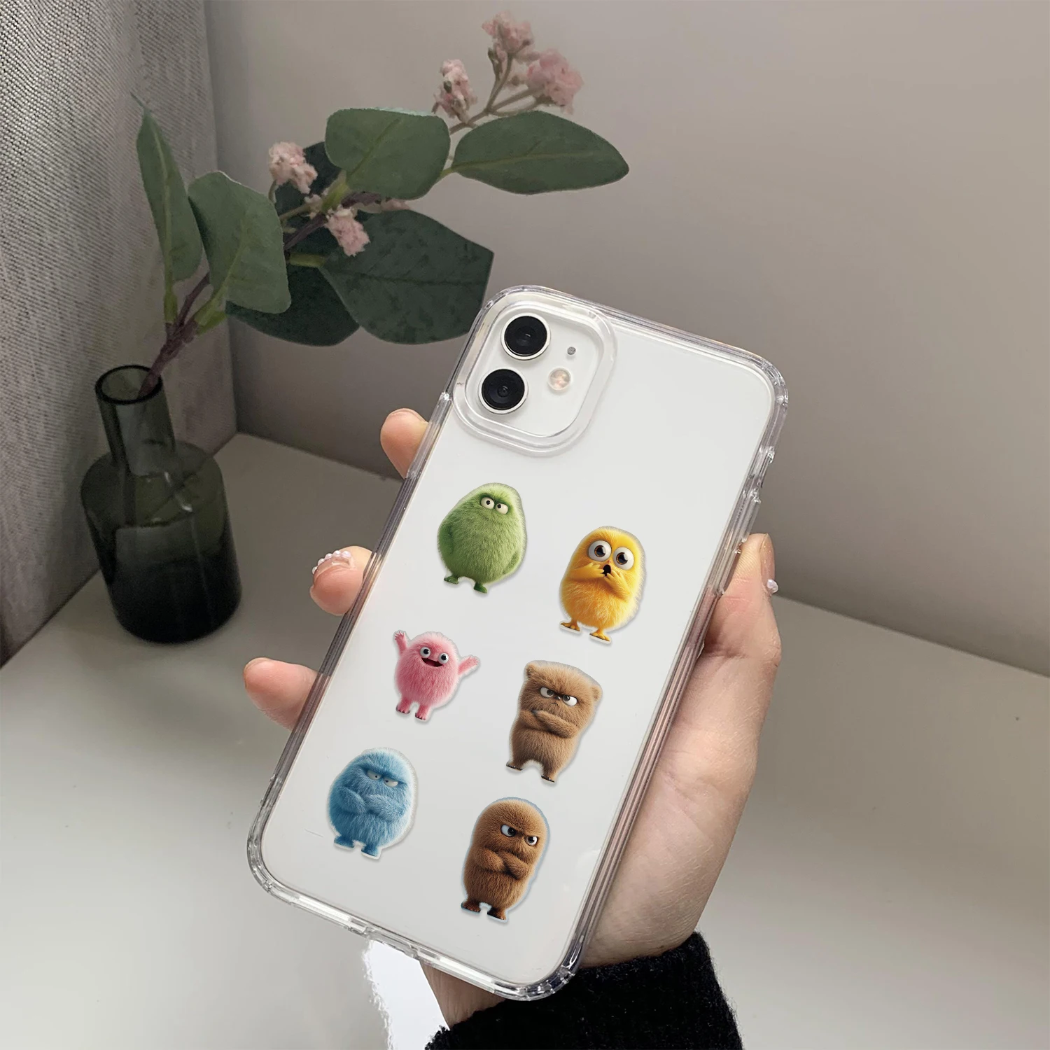 500PCS Creative Plush ของเล่นม้วนสติกเกอร์ของขวัญสติกเกอร์ตกแต่งกระเป๋าเดินทางแท็บเล็ตโน้ตบุ๊คสติกเกอร์กันน้ํา