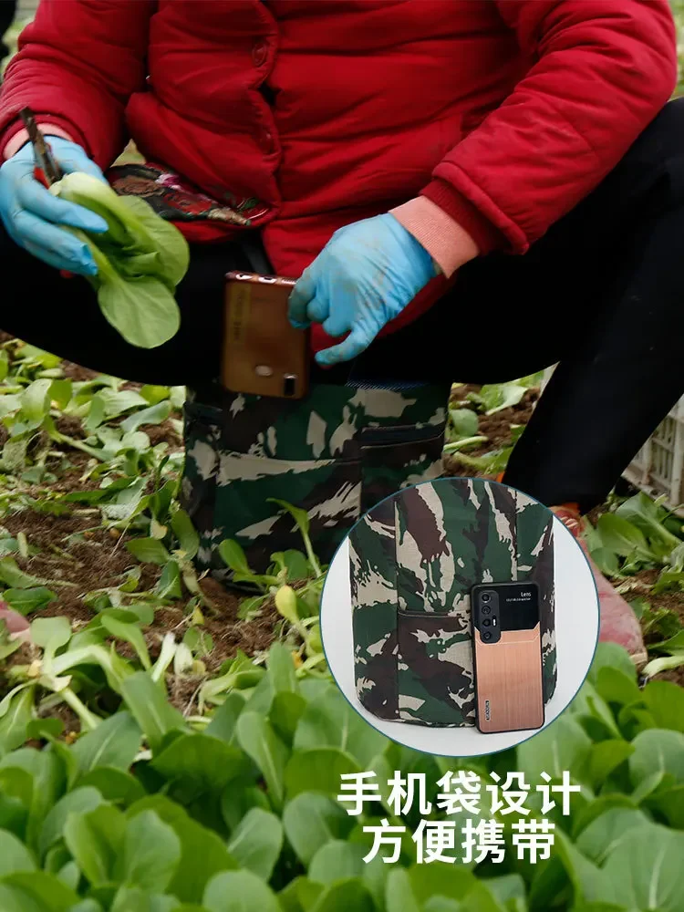 Durable Agricultural Foam Stool Movable Work Stool Greenhouse Lazy  Cover Small Construction Site Leggings Tea Picking Stool