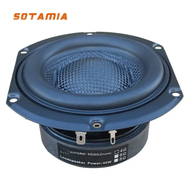 SOTAMIA 1PCS 4 Inch Subwoofer Dual Magnetic Runway Type Plus Fertilizer To Increase The Rubber Side Subwoofer Bluetooth Speaker