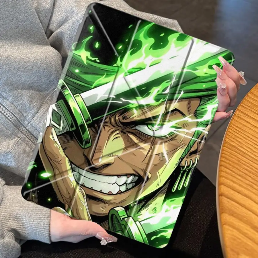 One Piece Zoros With Pen Slot Cover Tablet Case For Samsung For Galaxy Tab S10 S10+ A11 Plus S7+ S8+ 12.4 inch S7 FE S8 A8 2022