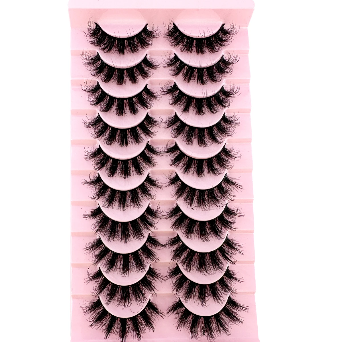 Neue 10 Paar natürliche falsche Wimpern, dicke, flauschige Wimpern für den Partygebrauch, Manga-Wimpern, Reiseutensilien