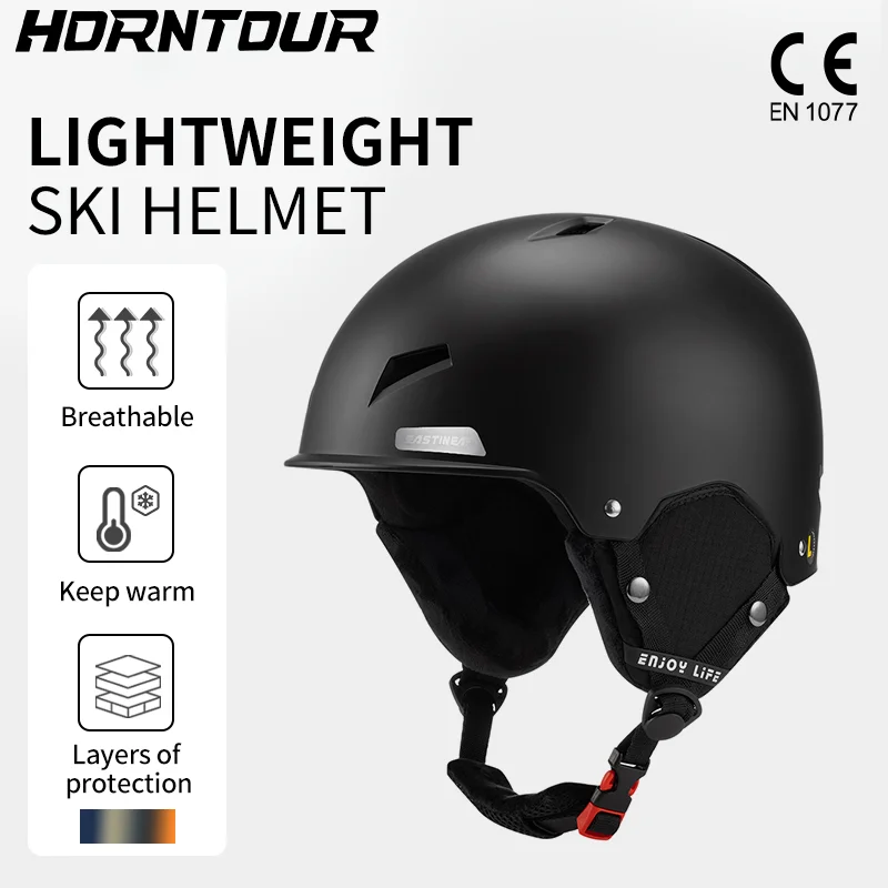Horntour 2025 capacete de esqui profissional anticolisão e quente tudo-em-um esportes ao ar livre acessórios de snowboard masculino e feminino
