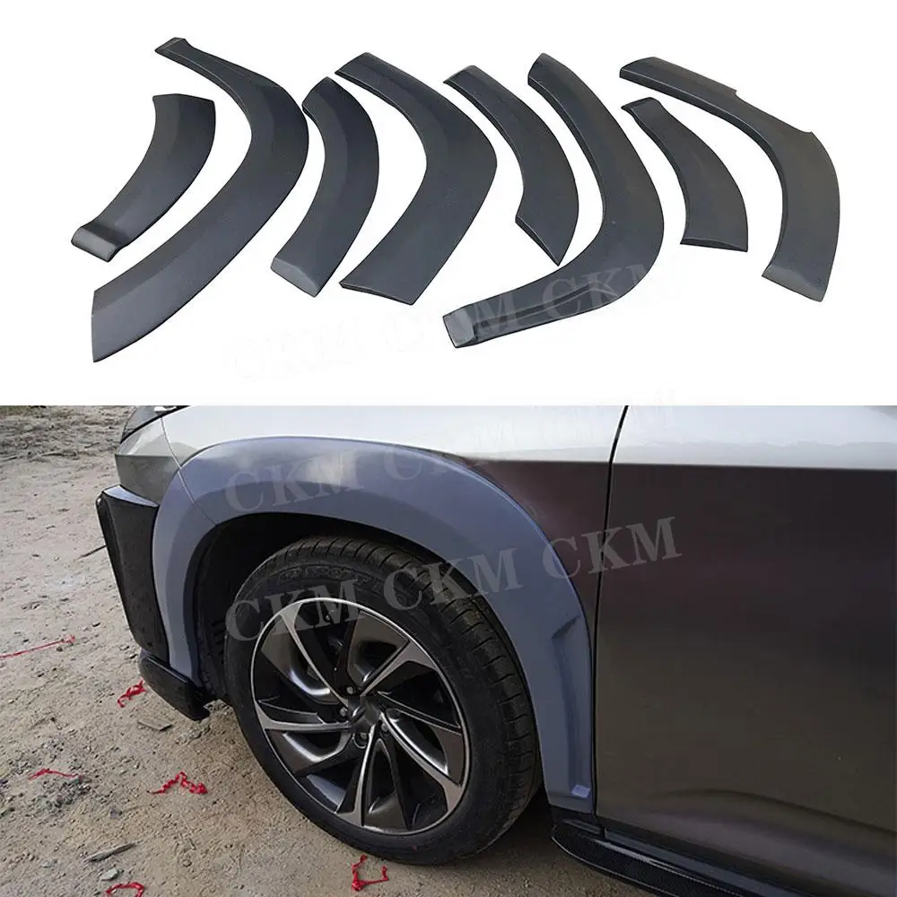 

Car Fender Flares Extra Wide Body Wheel Arches Wheel Eyebrows Protector Lip Sticker Trim For Lexus RX300 RX450H 2016-2020