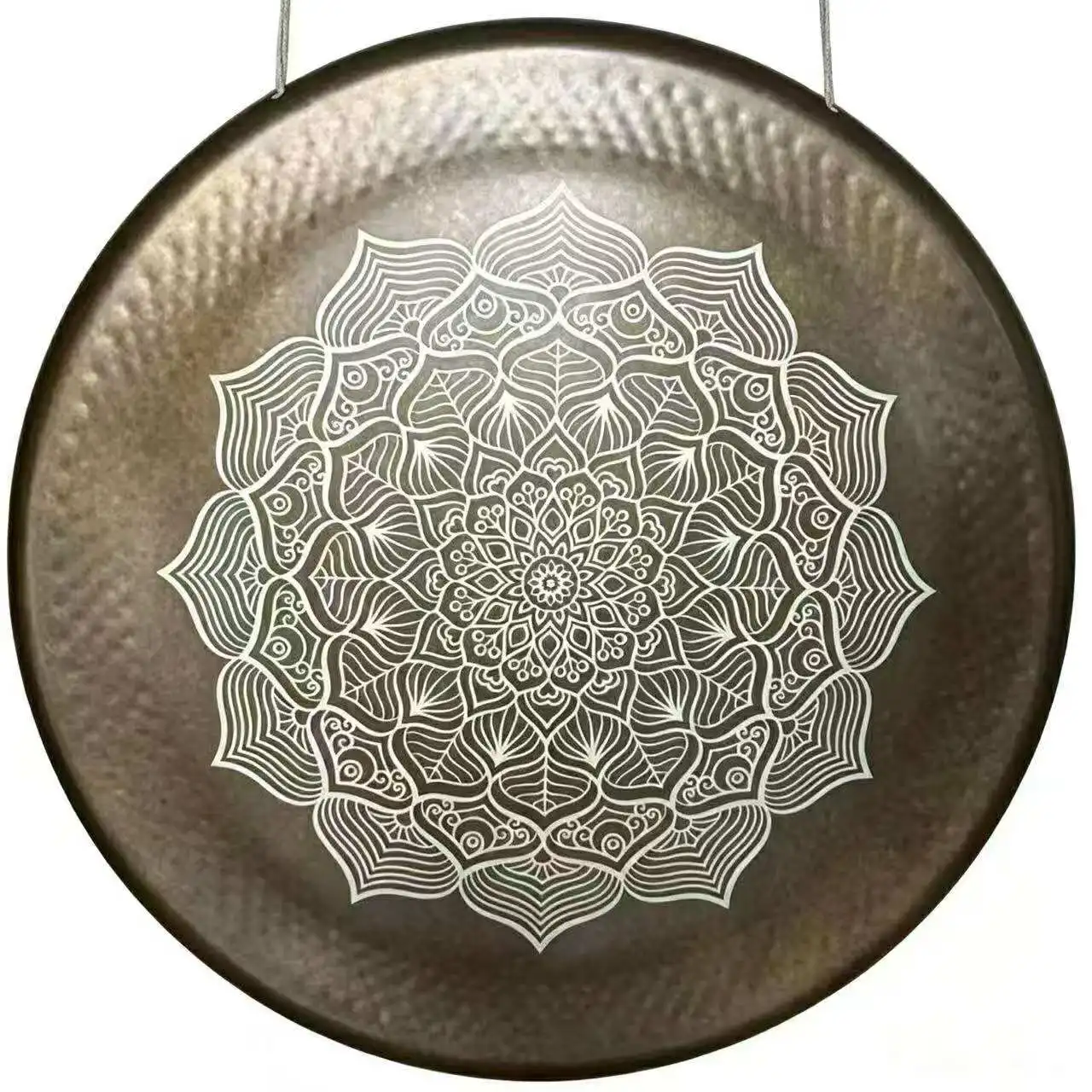 Sound Healing Gong-18-36 inch Mandala Retro Alloy Gong with Free Mallet High Vibration for Meditation Sound Bath, Yoga