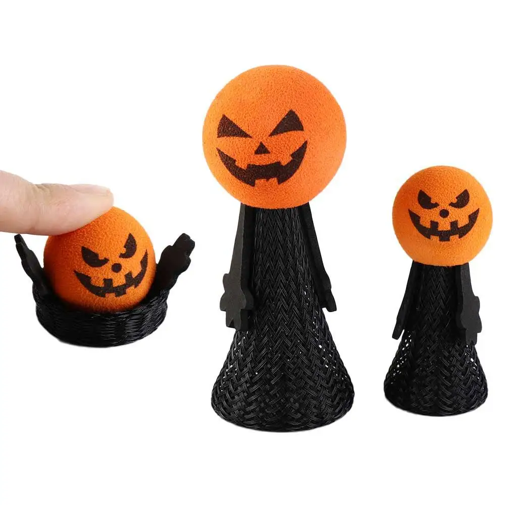 Pumpkin Head Halloween Jumping Doll Halloween EVA Halloween Bouncing Elf Plastic Doll Bouncy Spring