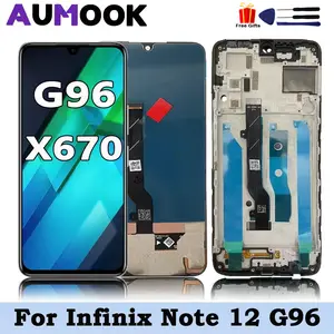 Bilashmart 6.7'' AMOLED Infinix Note 12 G96 X670 LCD Display Touch Screen Digitizer Assembly Infinix Note12 G96 LCD Replacement