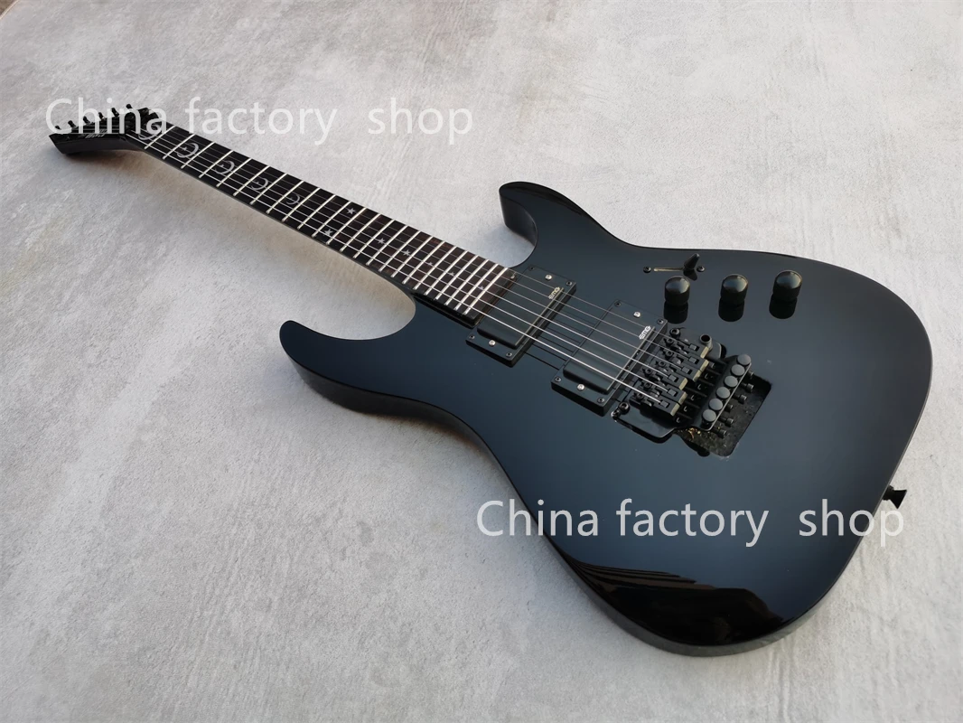 Factory black 6-string electric guitar Rosewood fingerboard Black hardware can be customized