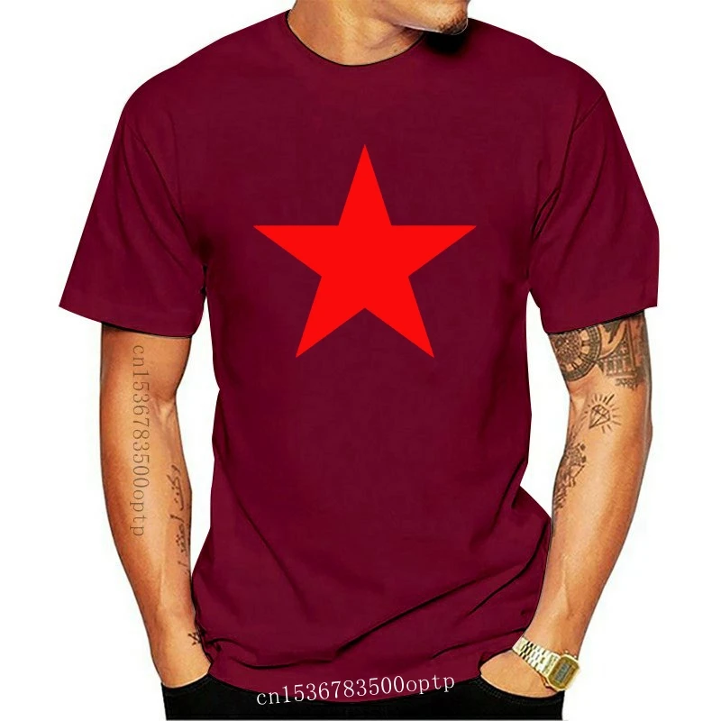 100% Cotton Summer Printed O-Neck Streetwear Red Star  T-Shirt Retro Cuba Communist Political Ringer Order T Shirts