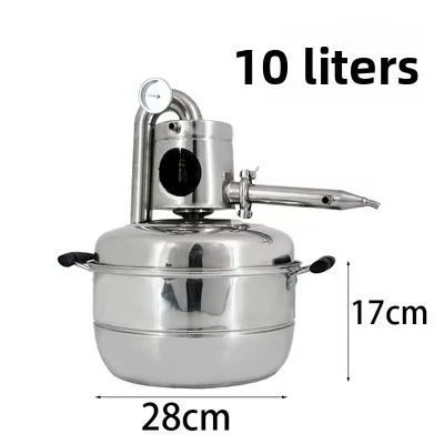 304 Stainless Steel Home Distillation Kit Small Brewing Machine Induction & Gas Heating Solvent Water Distiller